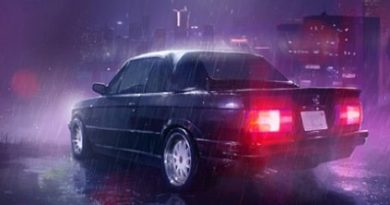 mobil di saat hujan